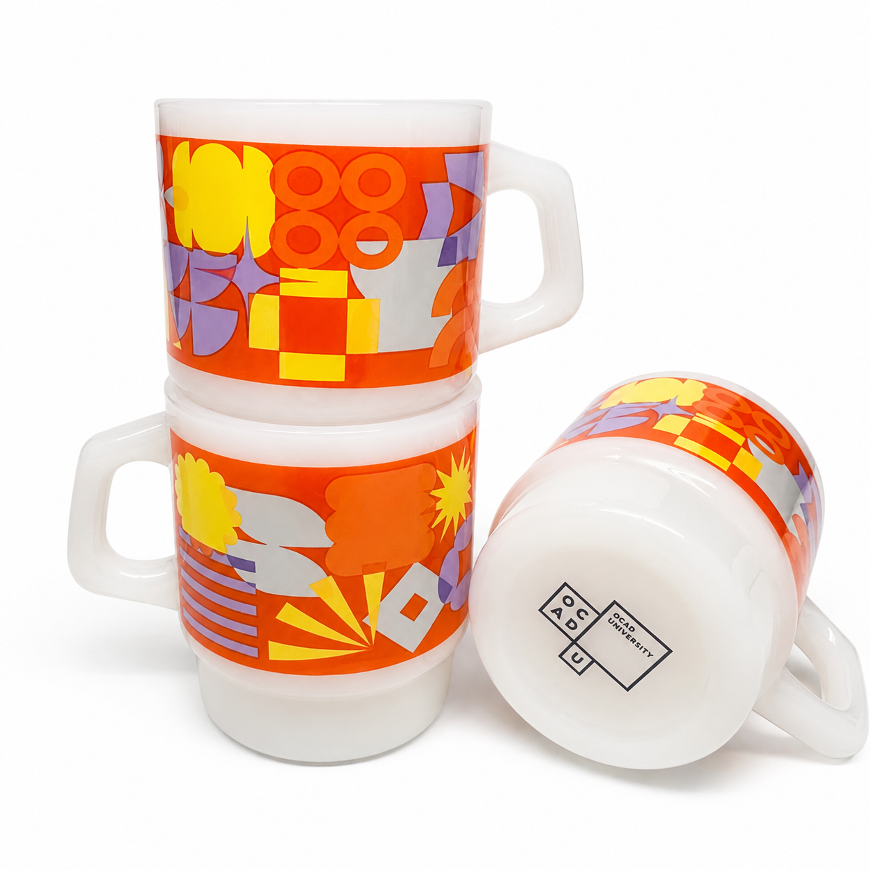 OCAD U Milk Glass Retro Mug